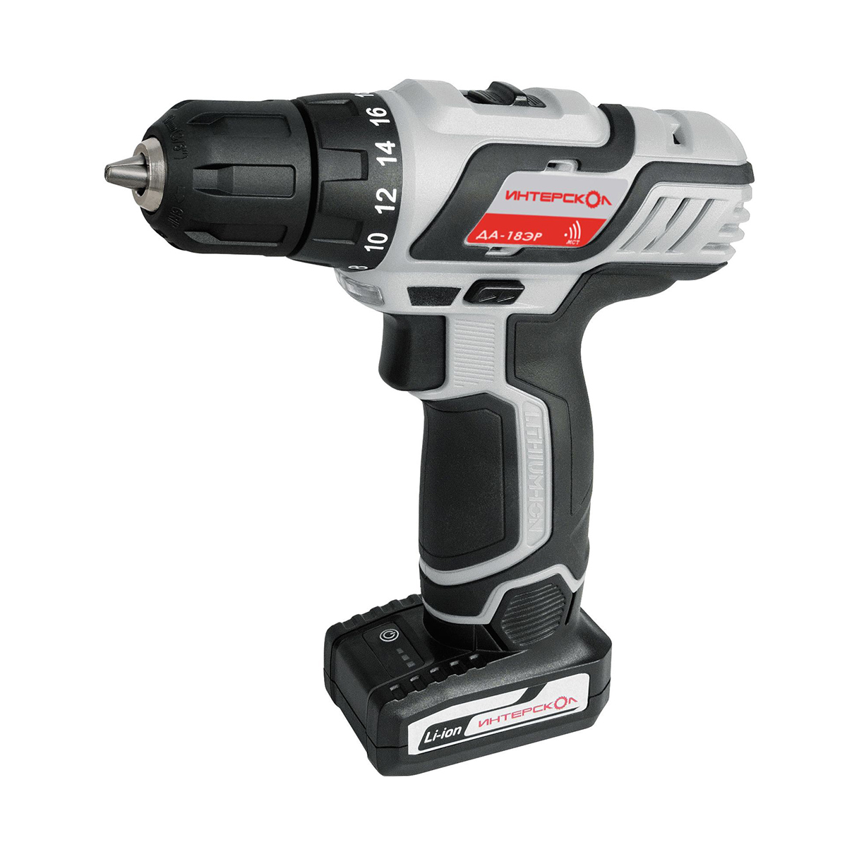Дрель-шуруповерт аккум. да-18эр (2 аккум.) (1/10) "интерскол" 436.2.2.20