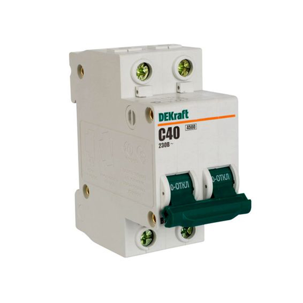 Выключатель автомат. ва-101 2р 40а 4,5ка тип с (1/6/72) "dekraft"