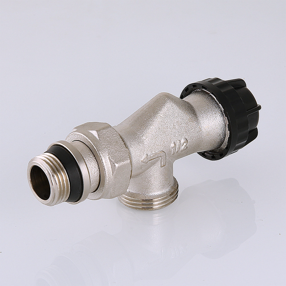 Клапан ВН термостатический 1/2"х3/4" угловой с осевым управлением,преднастройкойVALTEC