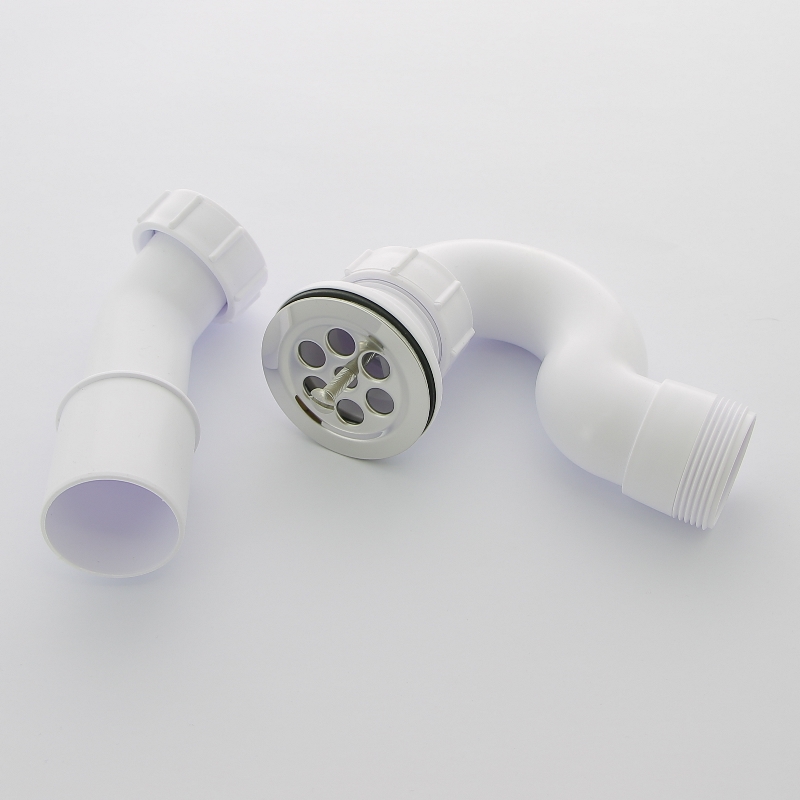 Сифон McALPINE трубный P/S-образный 1 1/2" х 40 мм, 70 мм нерж. реш., высота 104 мм, выход 50/40 мм