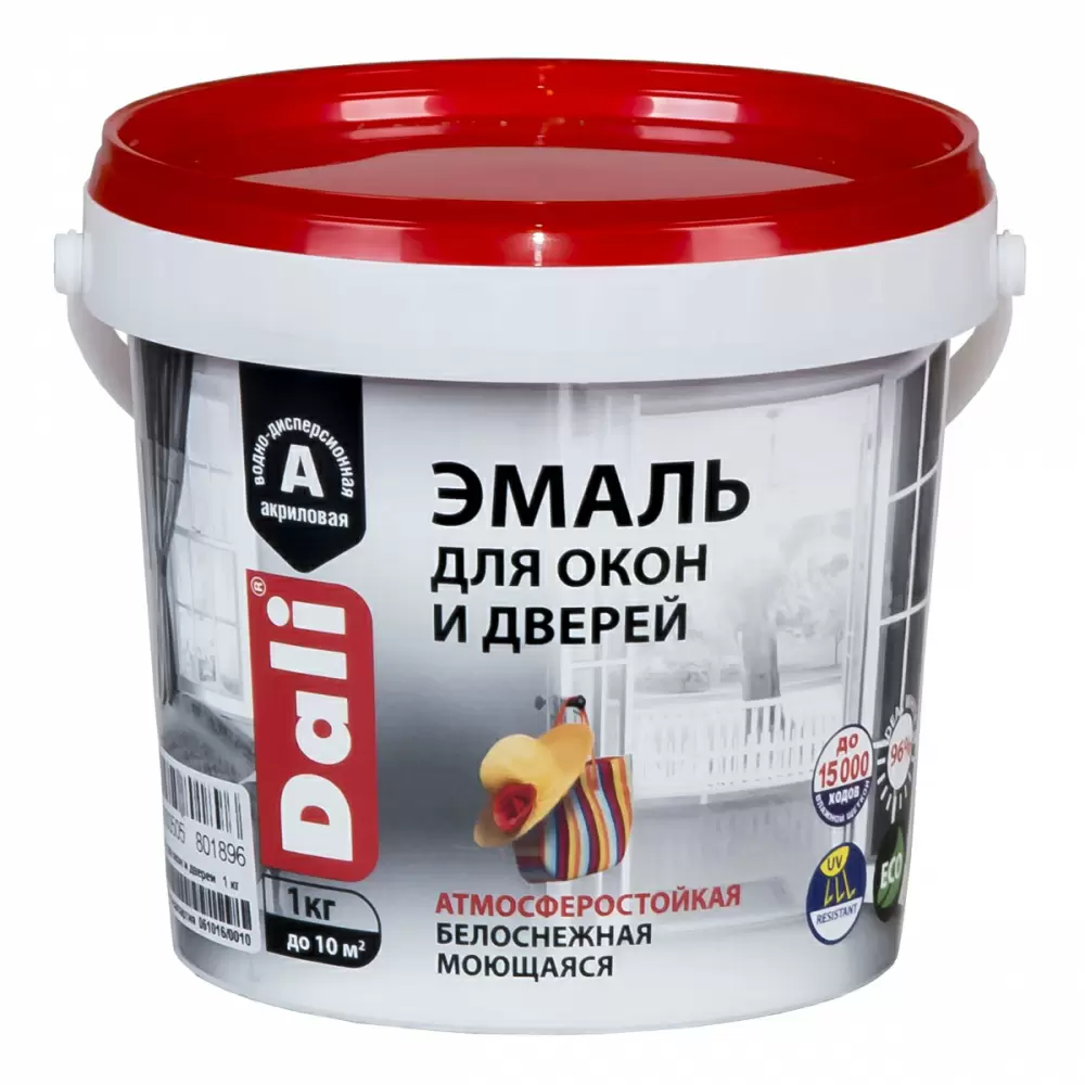 Dali Эмаль для окон и дверей акриловая атмосферостойкая, База А (1кг)