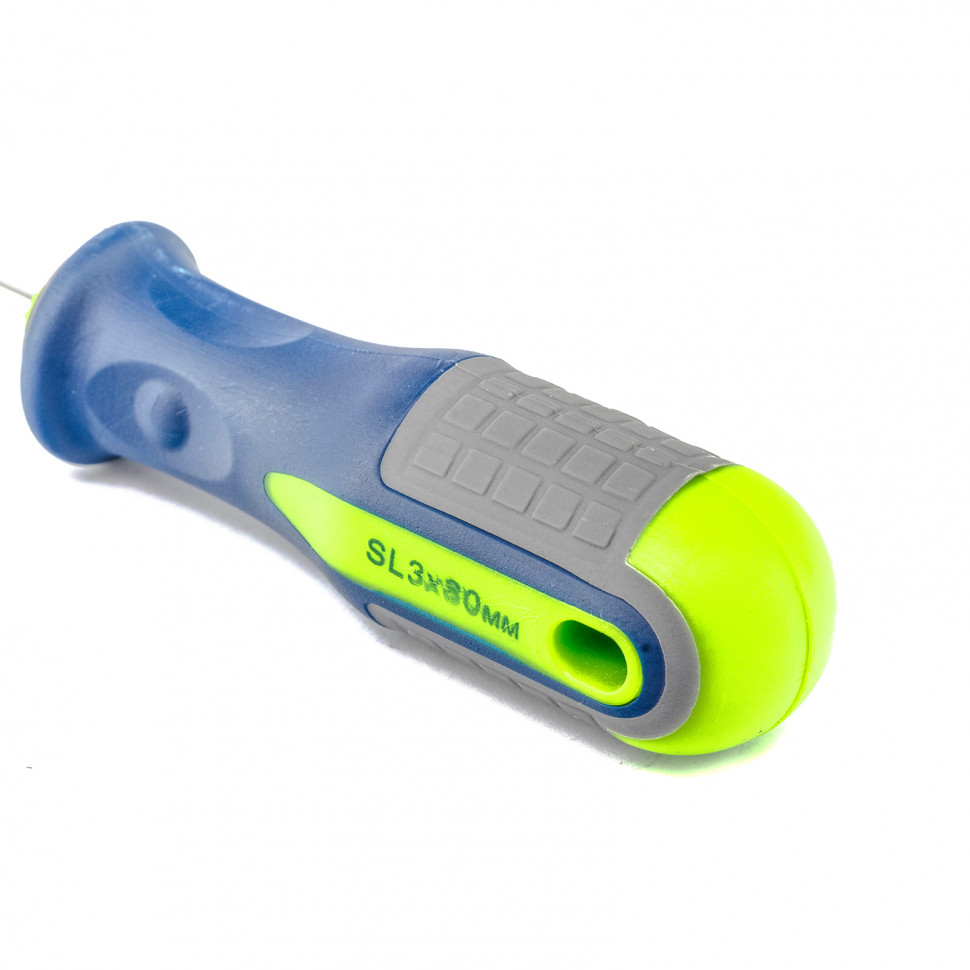 Отвертка, SL3 х 80 мм, CrV, трехкомпонентная рукоятка Сибртех (11809)