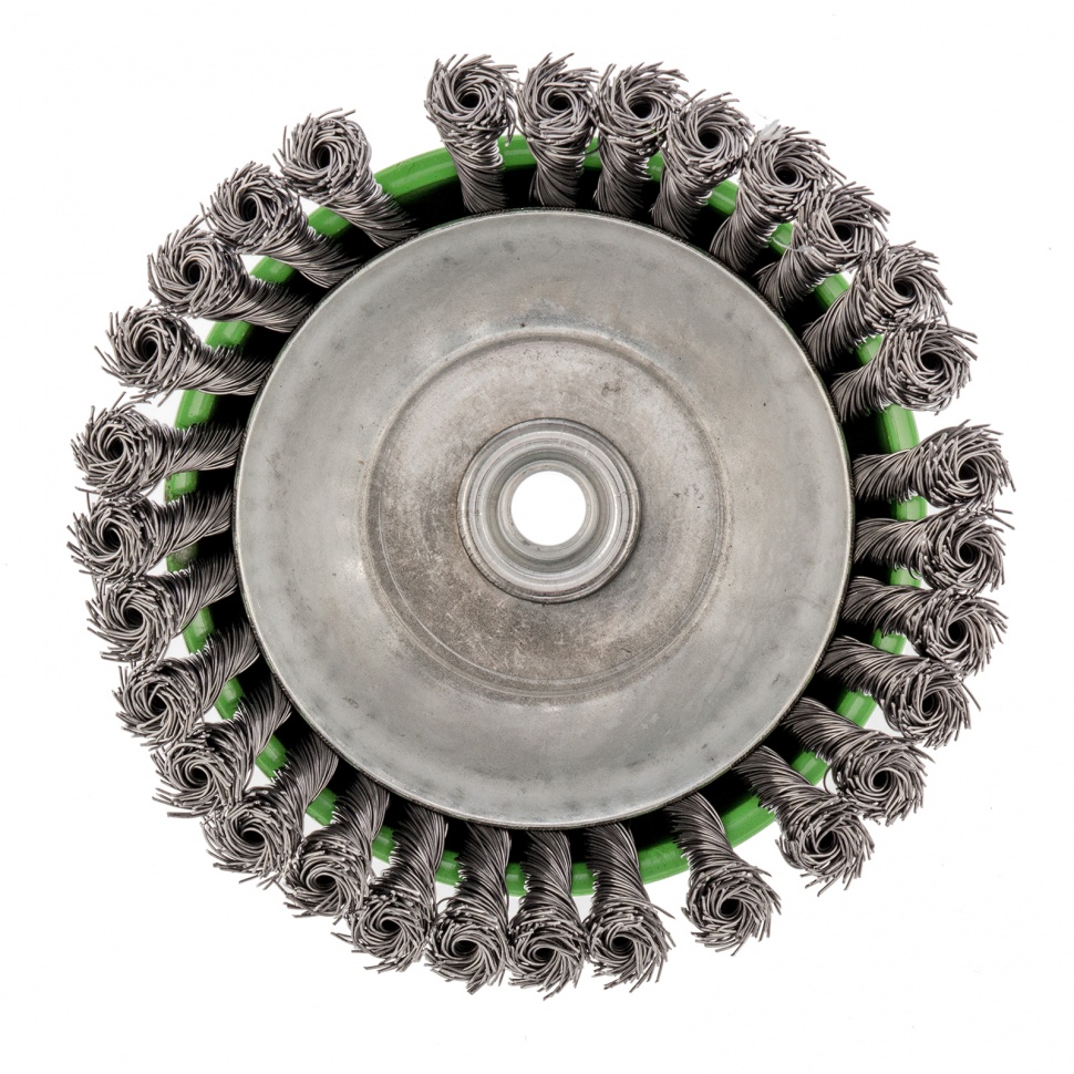 Щетка для УШМ, 150 мм, М14, "чашка", крученая проволока 0.5 мм Сибртех (746297)