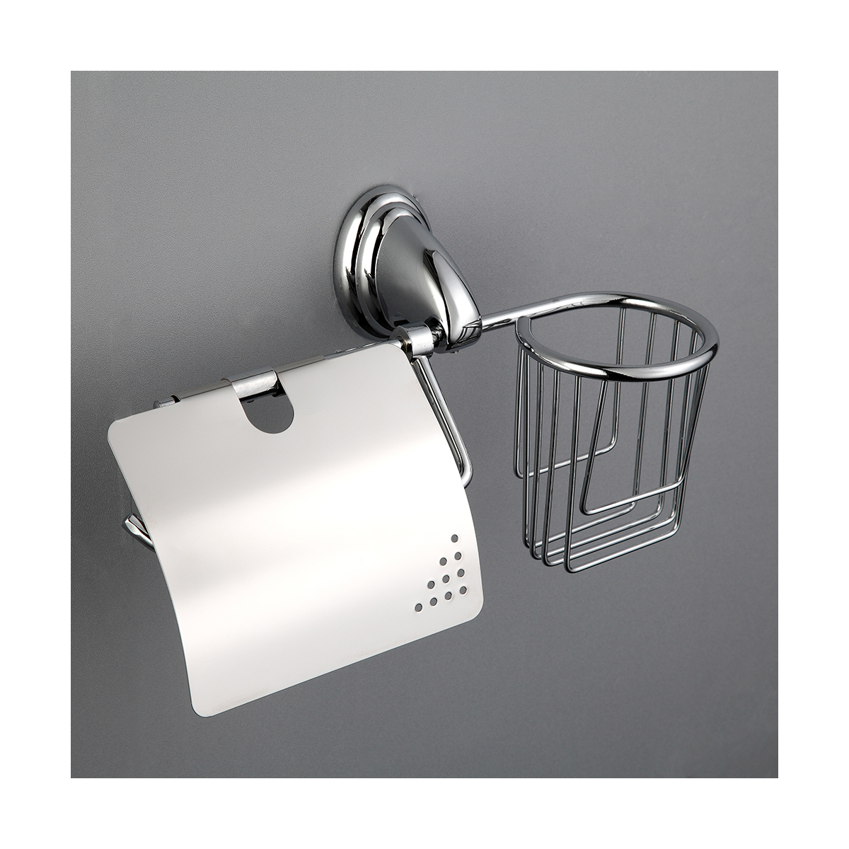 Держатель для туал. бумаги и освежителя воздуха f1503-1, хром (1/20/60) "frap"