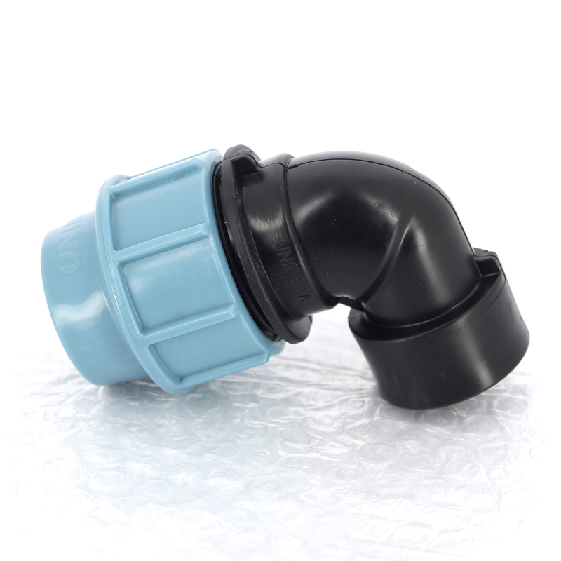 Угол-переходник обжимной ВР 32 x 1" для полиэтиленовых труб (ПНД) UNIDELTA