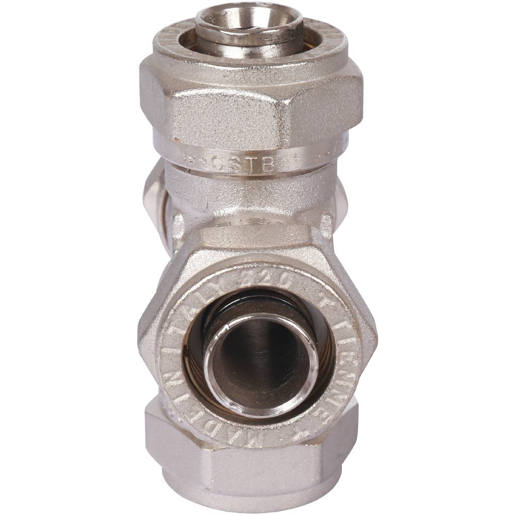 Крестовина равнопроходная 20 x 20 x 20 x 20 под обжим TIEMME для металлопласта