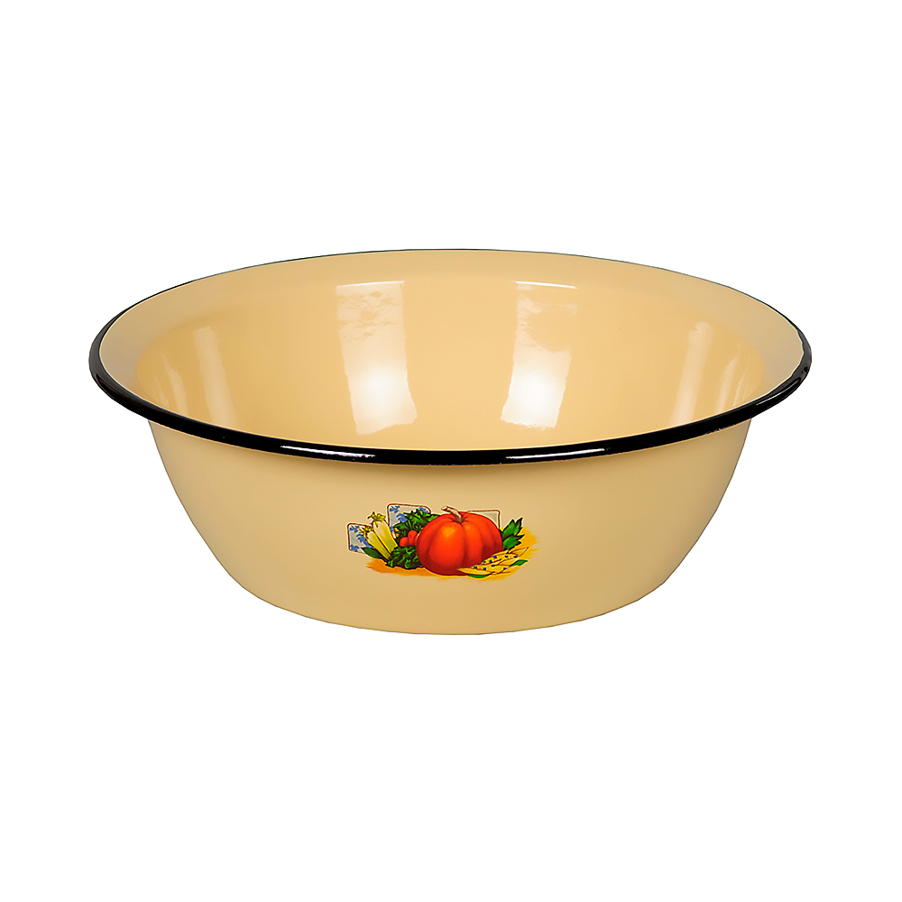 Миска эмалиров. декор. 3,5 л (1/12) "стальэмаль"  1с9с