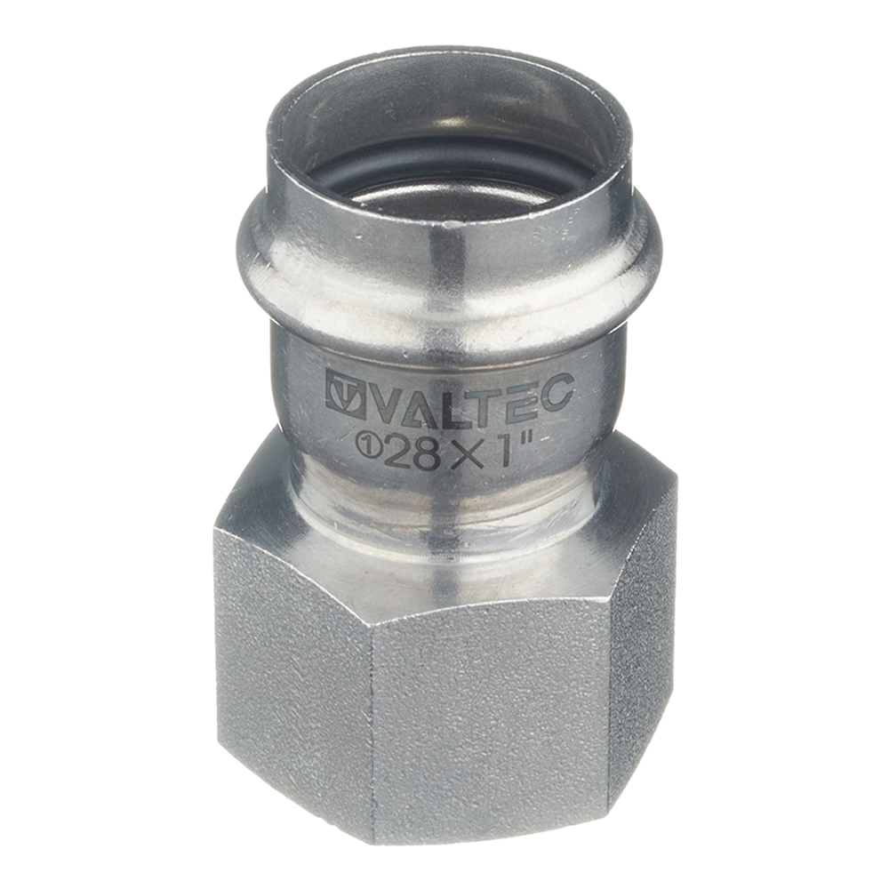 Муфта пресс-В 28 мм х 1" нержавеющая сталь VALTEC