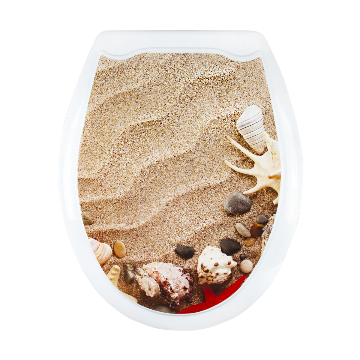 Сиденье для унитаза с рисунком (песок) (1/10) "мультипласт"