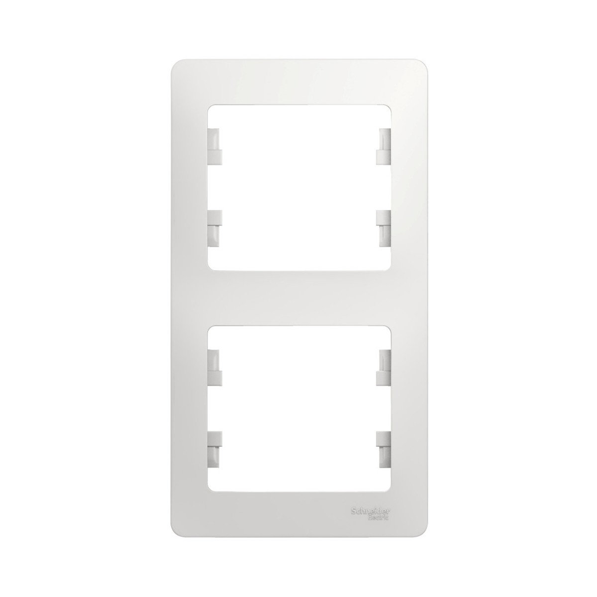 Рамка "glossa" 2-х местн. вертикальная, белый (1/30/180) "schneider"