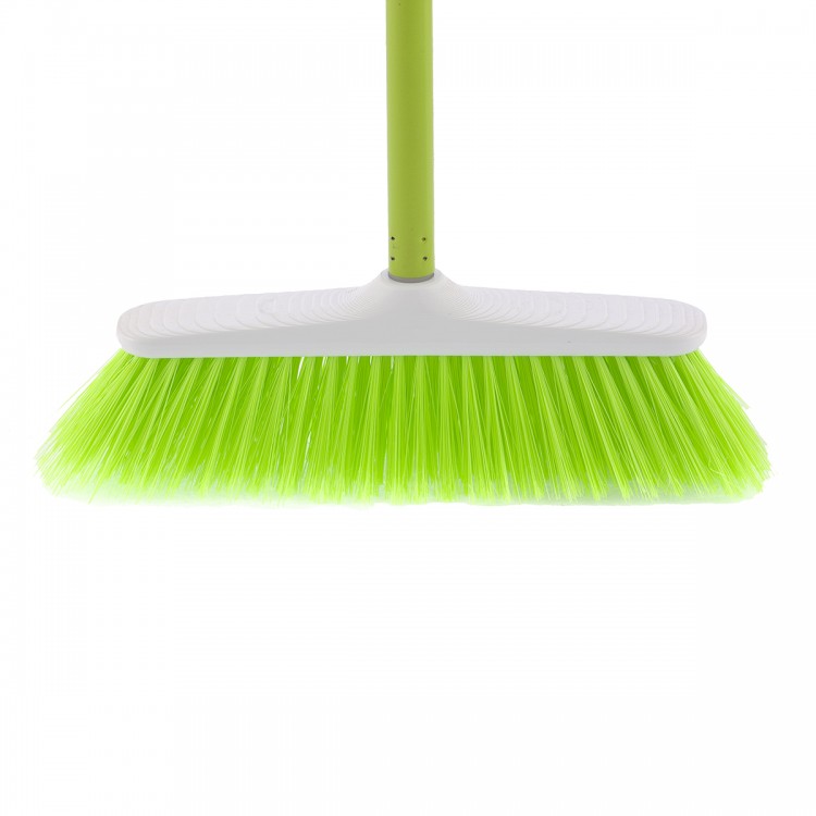 Щетка пластмассовая для подметания пола, 270 мм, "Classic", салатовая щетина, c черенком, 120 см, D 22 мм Elfe (93545)