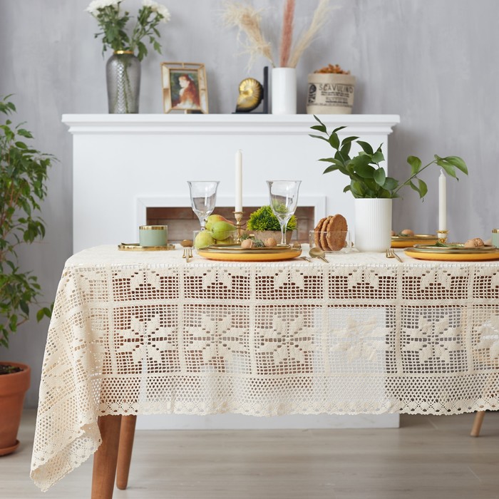 Скатерть "этель" цветы 130*180 см (1/100) 7448976