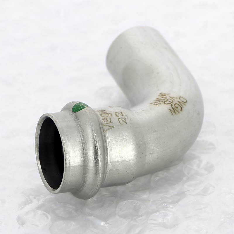 Угол-вставка пресс 22 нержавеющая сталь Sanpress Inox VIEGA