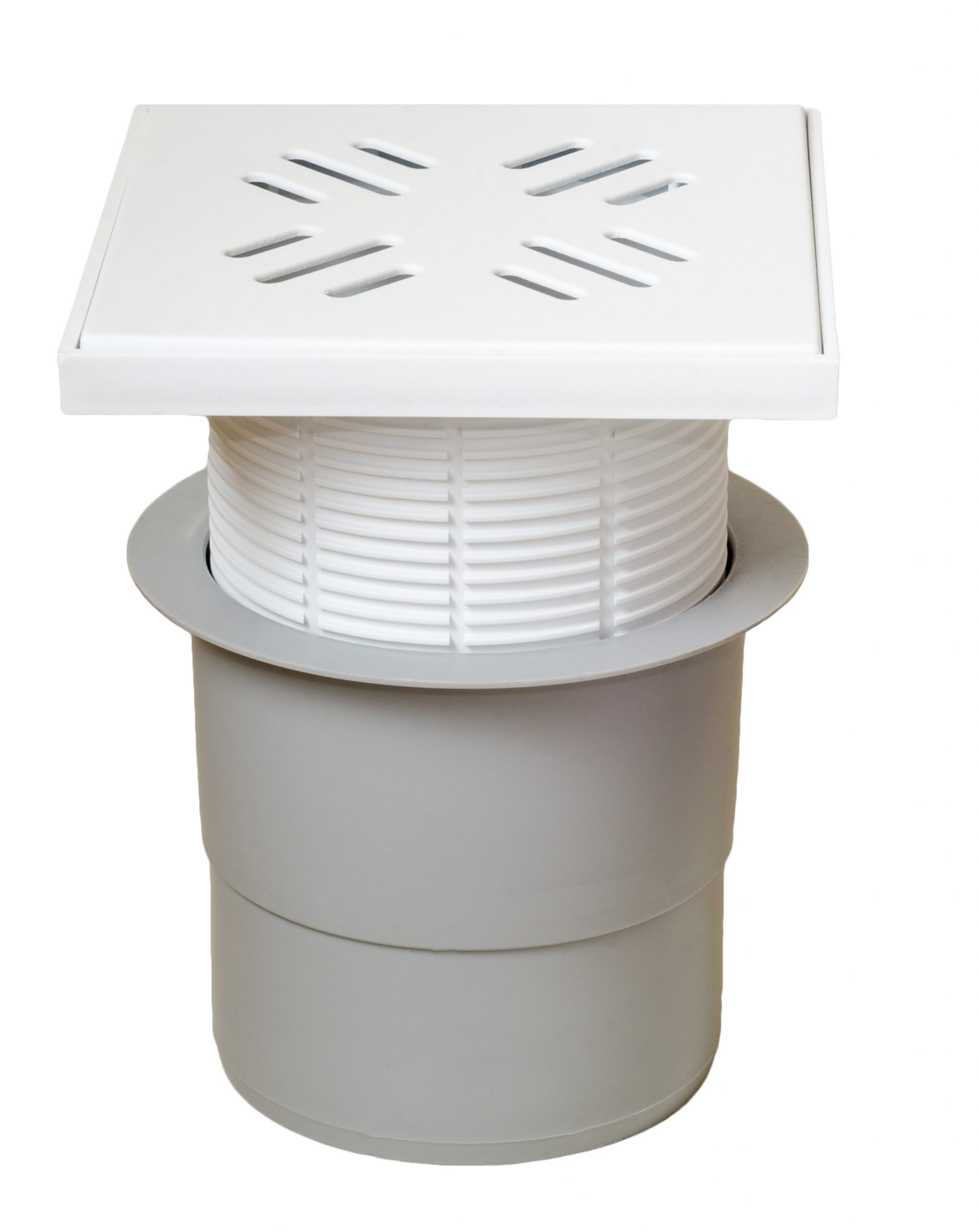 Сливной трап DN110 прямой слив, пластиковая решетка MPV-110-02S MIANO