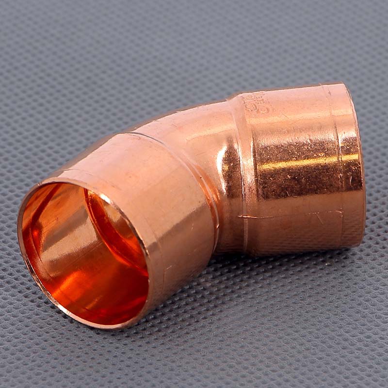 Угол двухраструбный 45° VIEGA пайка 28 мм медный