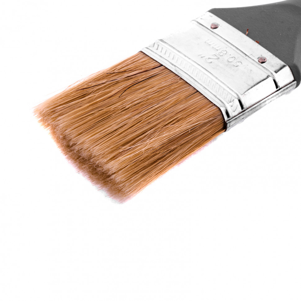 Кисть плоская "Евро" 2", натуральная щетина, пластмассовая ручка MTX (83063)