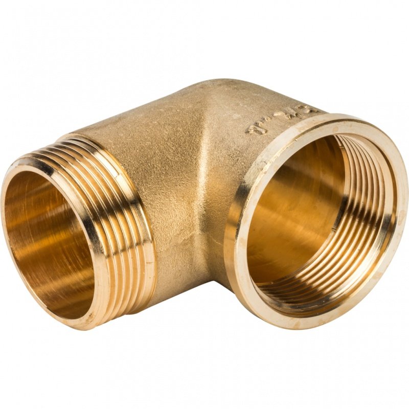 Угол резьбовой ВН 1"1/2 латунь STOUT