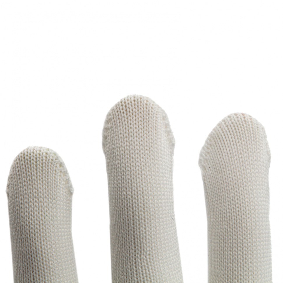 Перчатки Нейлон, ПВХ точка, 13 класс, белые, XL (67847)