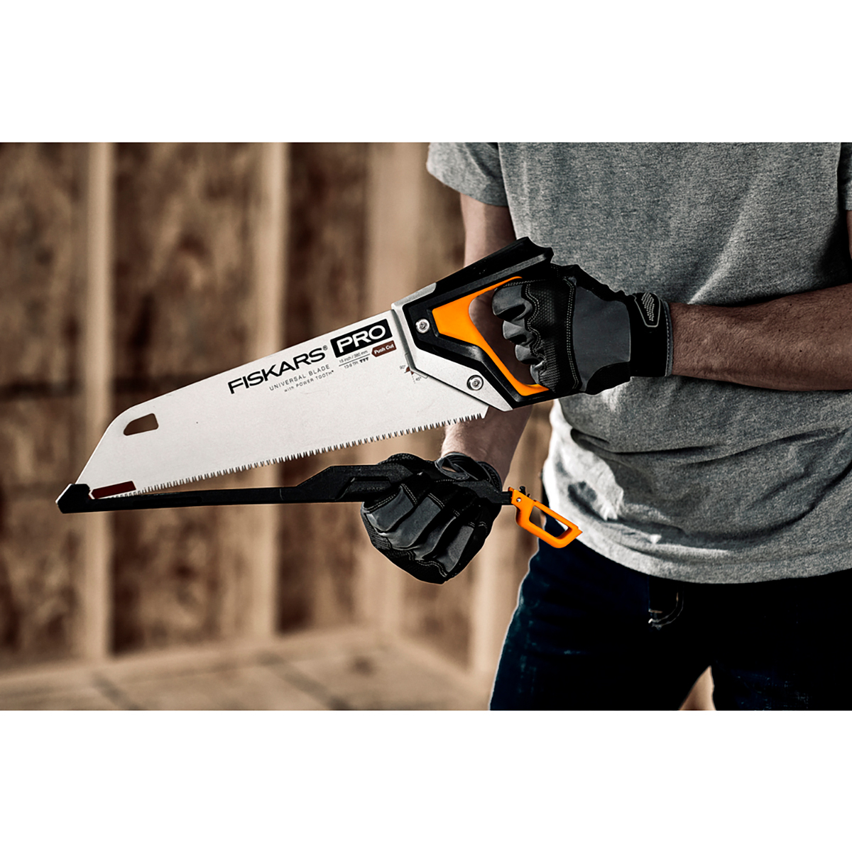 Ножовка по дереву "powertooth" 380 мм (1/3) "fiskars" 1062930