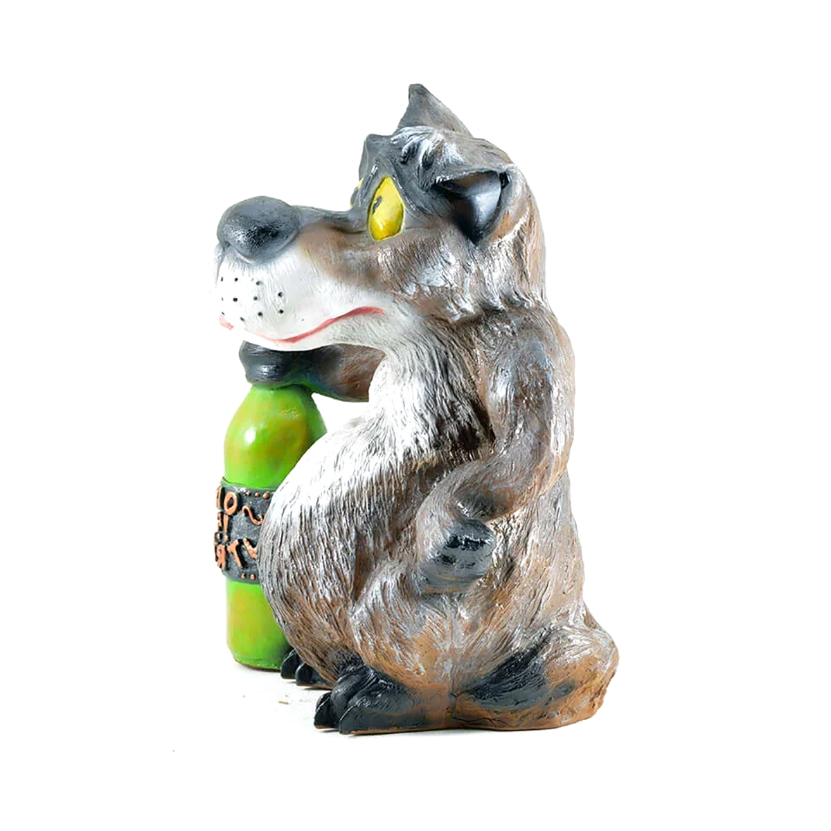 Фигурка садовая "волк мультяшный с бутылкой" (1/2) "сказка" jng361