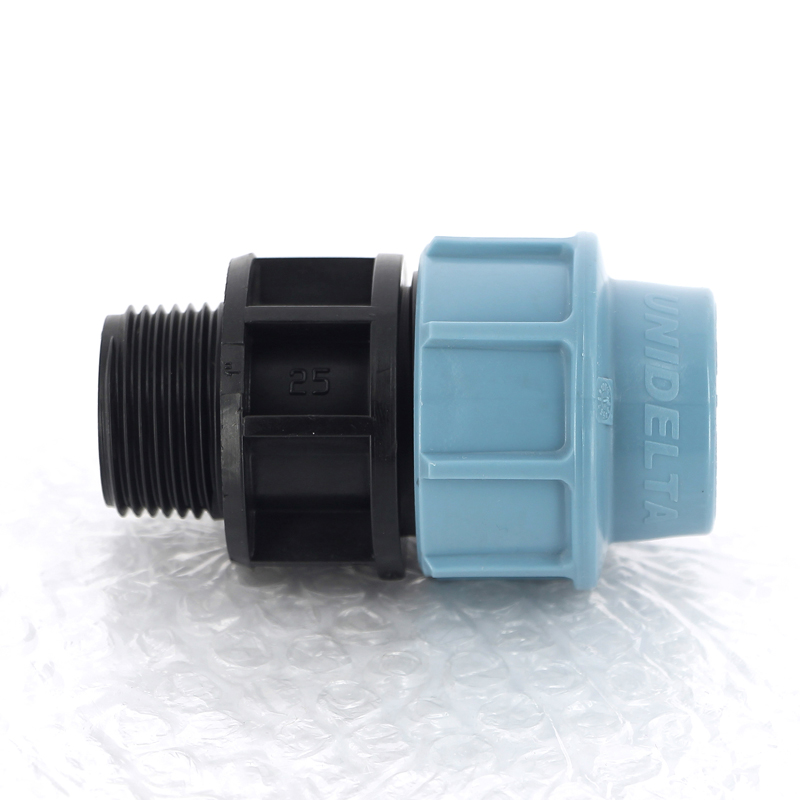 Муфта ПНД обжимная НР 25 х 1" для водопроводных труб UNIDELTA