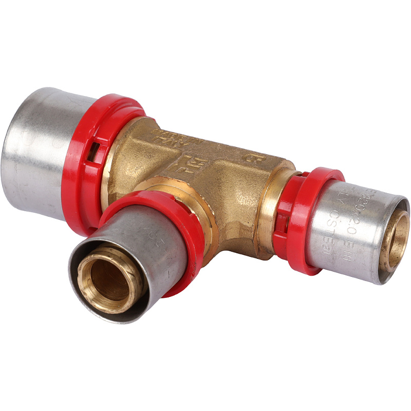 Тройник редукция 32 x 20 x 20 под пресс для МП труб TIEMME