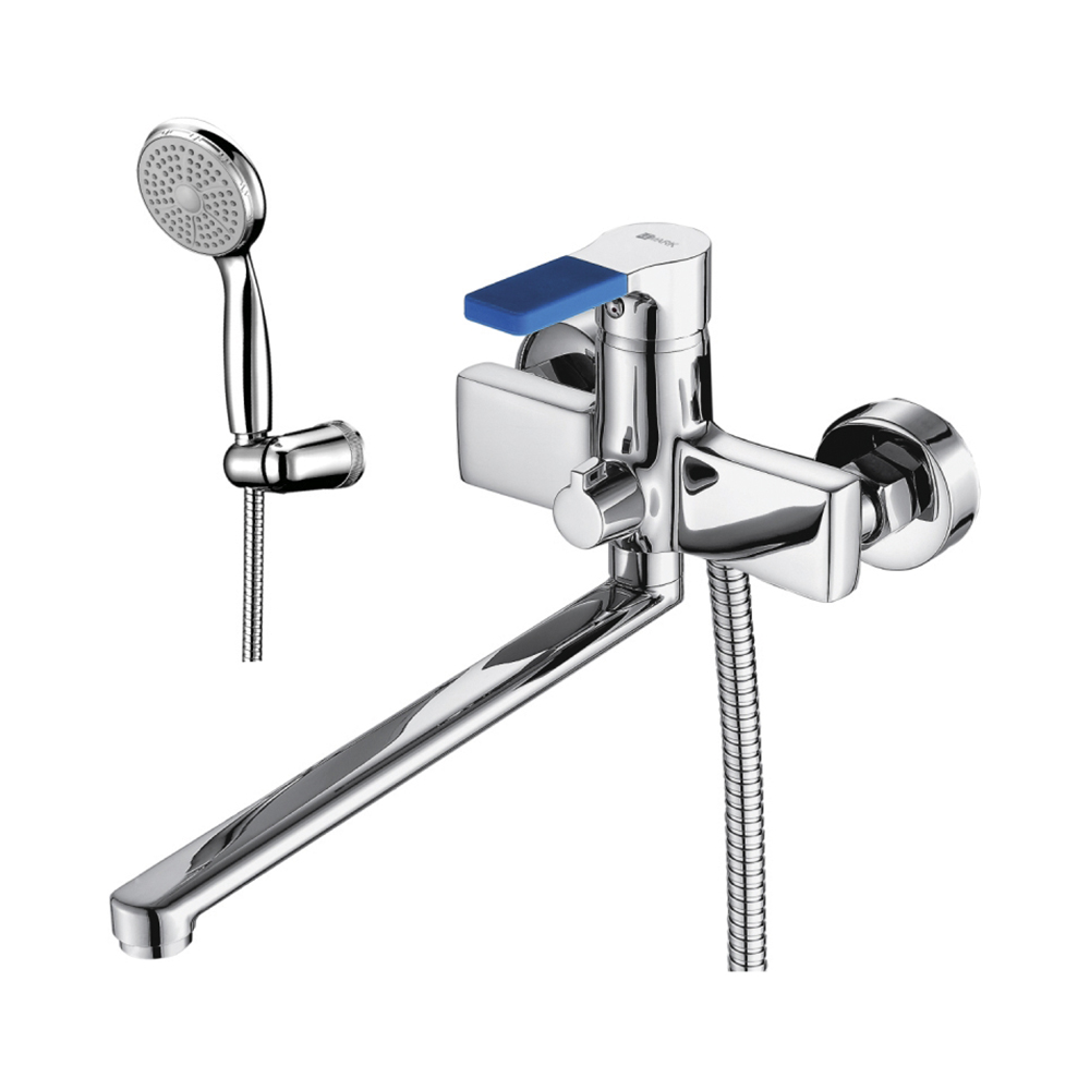 Смеситель для ванн "aura"  lm0651c  длинный плоский излив (1/12) "lemark"