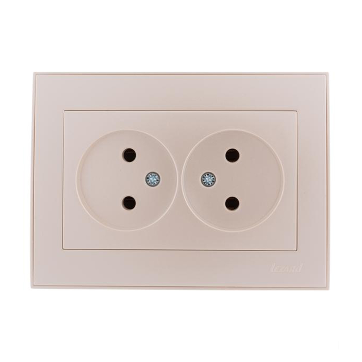 Розетка "rain" 2-х местн. (керамика) жемчужно-белый металлик (1/10/120) "lezard" 703-3030-128