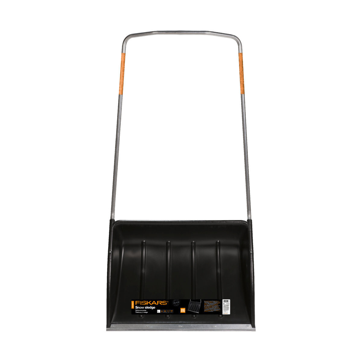 Движок для снега "snowxpert" 740*565 мм стальная п-образ. ручка, стальн. пластина "fiskars" 1003470