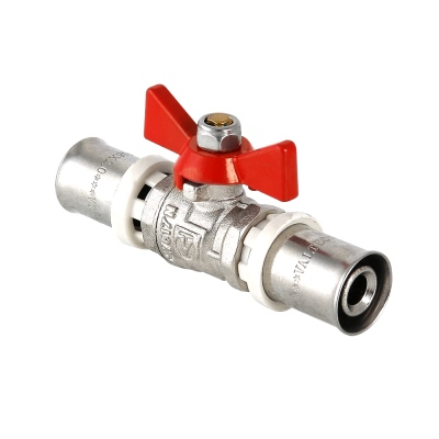 Кран шаровый VALTEC бабочка пресс двухсторонний редуцированный 16х16