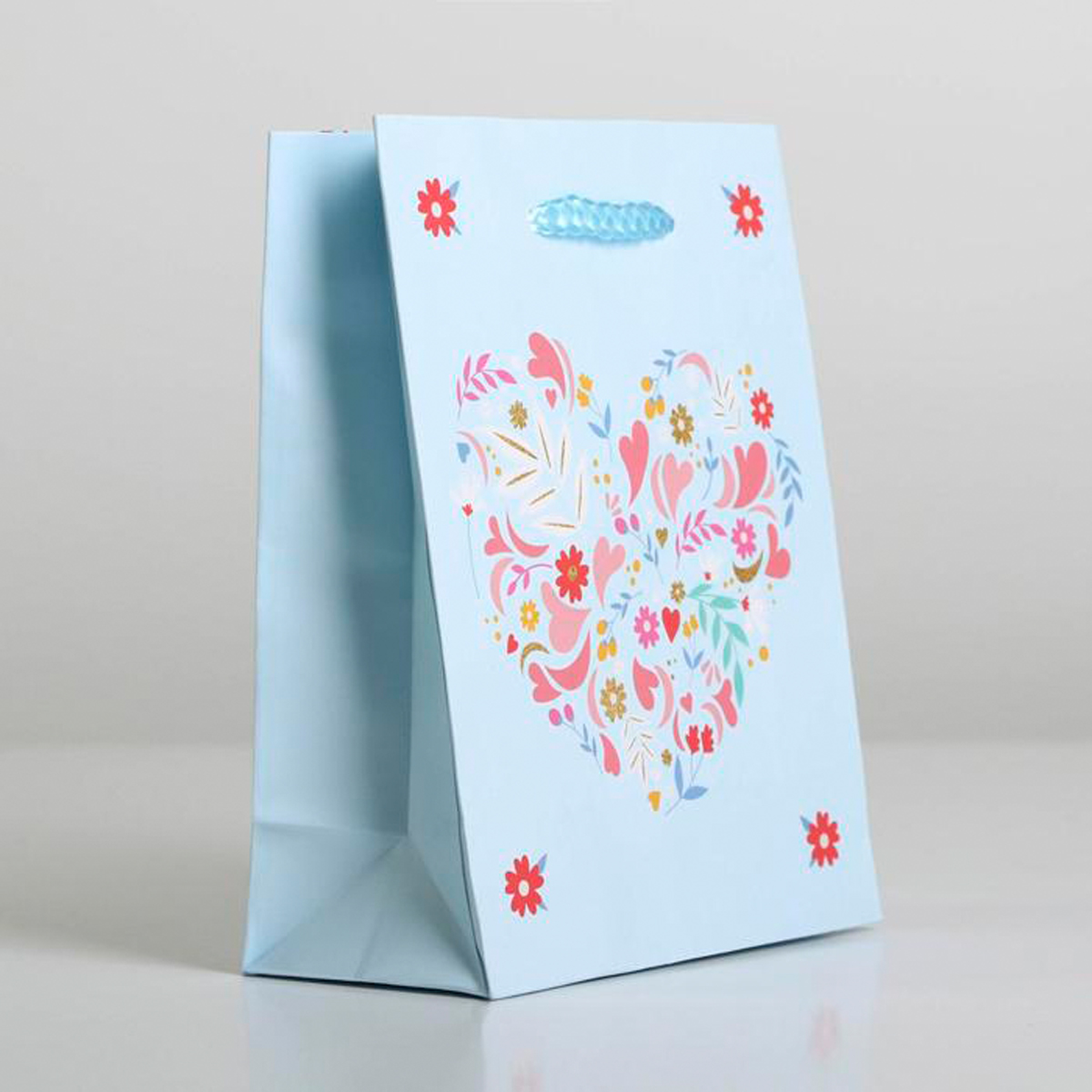 Пакет подарочный ламинир. "present for you" 12*15*5,5 см (1/1000) "доступные радости" 6582696