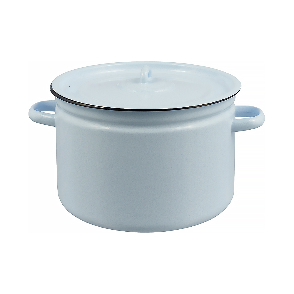 Кастрюля эмалиров. с крышкой 7 л (1/2) "стальэмаль"  2с18