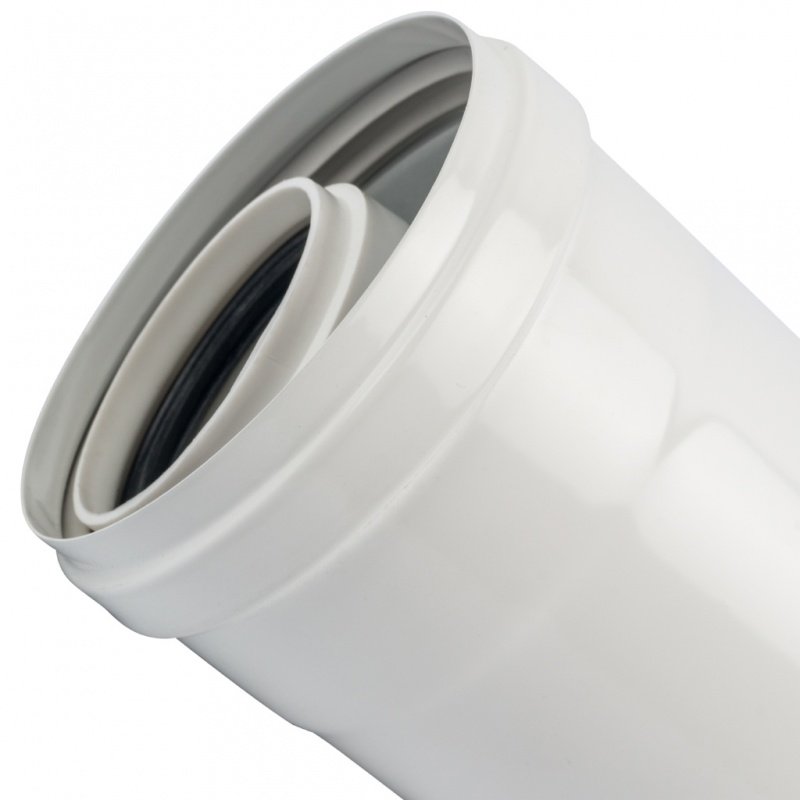 Труба дымохода коаксиальная 60 х 100 L=250 мм для конденсационных котлов STOUT