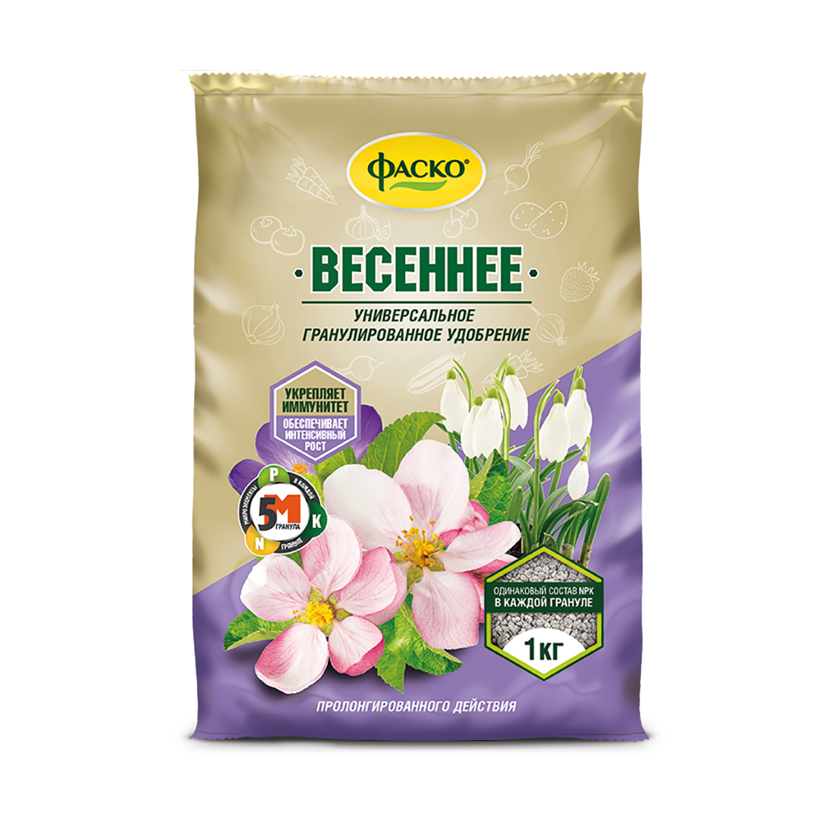 Удобрение "весеннее" 1 кг (гранул.) (20) "фаско"