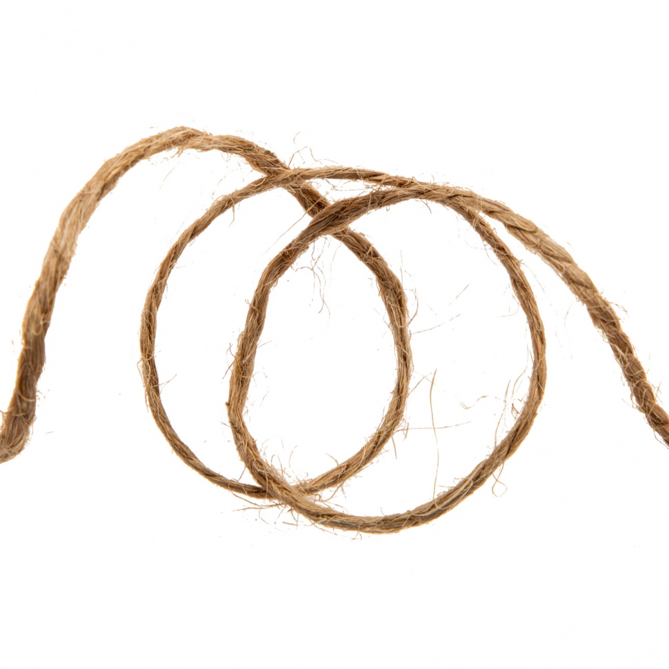 Шнур банковский джутовый 100 м, в диспенсере, вес 120 гр +- 10%, Сибртех (94156)