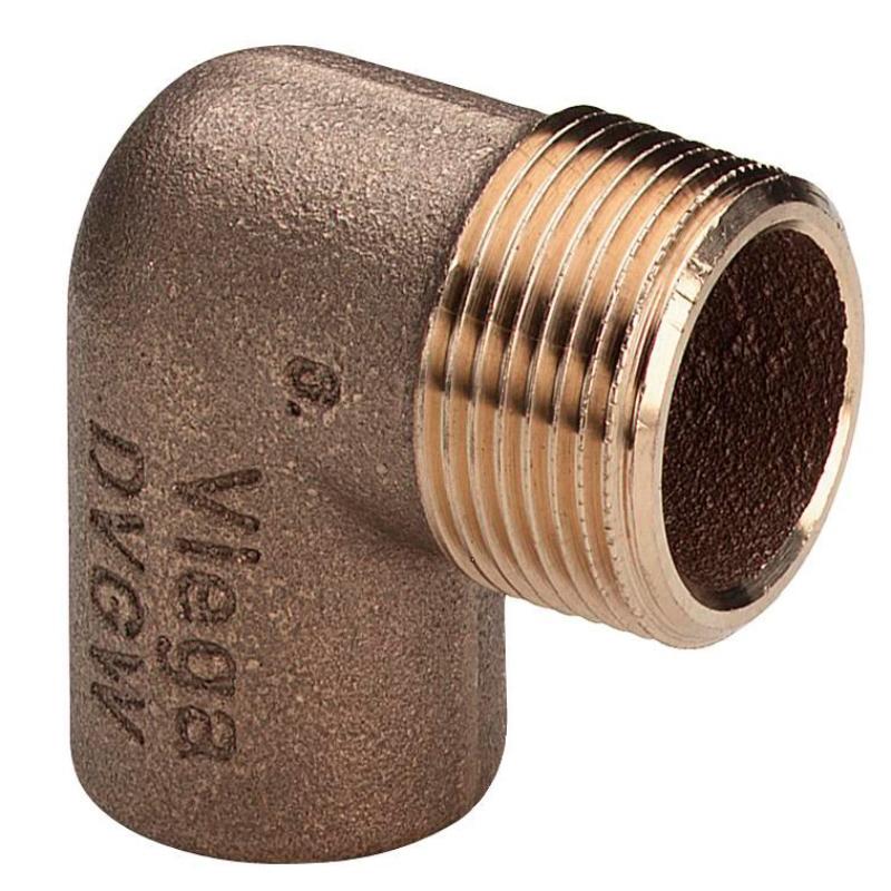 Угол 90° переходной пайка - НР 12 x 1/2" VIEGA бронза