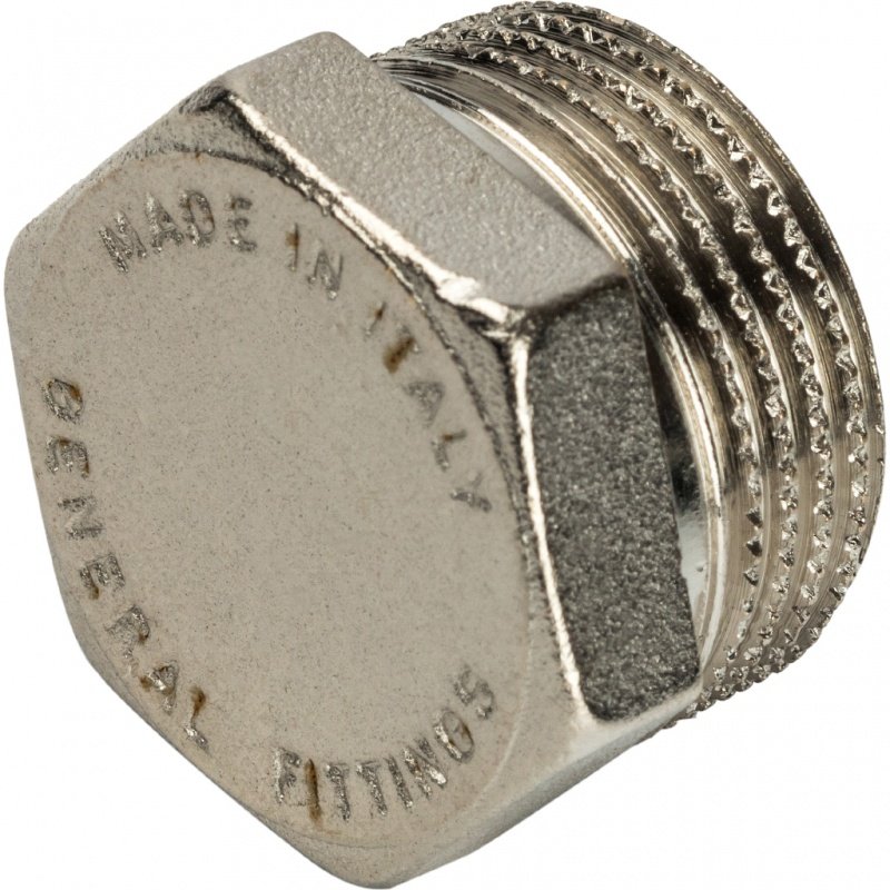 Заглушка резьбовая НР 3/4" никель STOUT