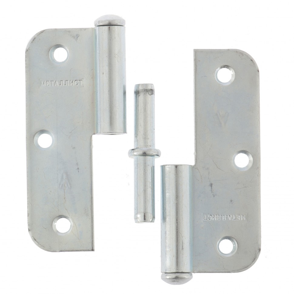 Петля накладная ПН1-85 левая, цинк, 4 шт, (Металлист) (91551)