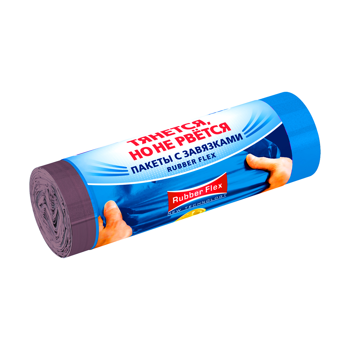 Пакеты для мусора с завязками "prestige rubber flex" 60 л, 10 шт. (голубые) 25 мкм (1/15) "avikomp"