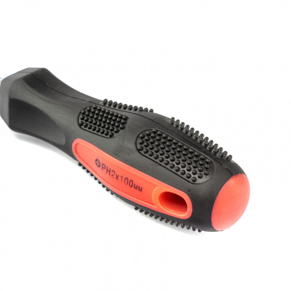 Отвертка Anti-Slip, PH2 х 100 мм, CrV, двухкомпонентная рукоятка Matrix (12248)