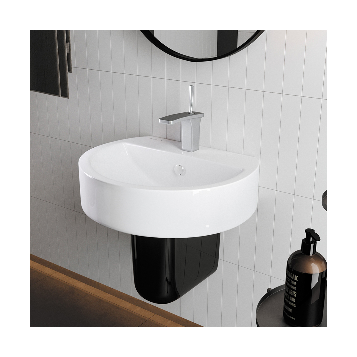 Раковина "best" белая "sanita luxe"  wb.pd/best/55-c/wht.g/s1