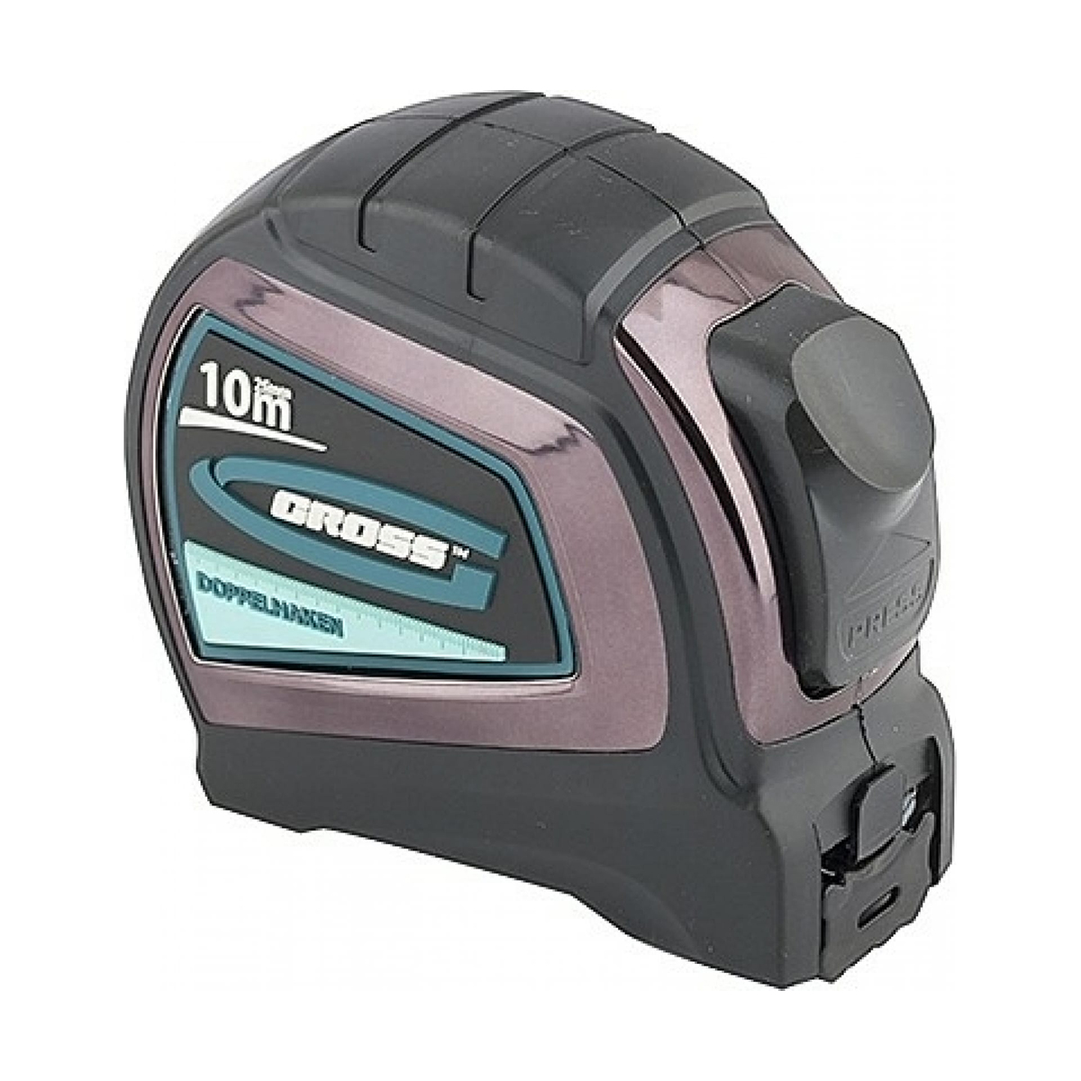 Рулетка "doppelhaken" одностор. зацеп, нейлон, двустор. шкала 10 м/25 мм (1/6/48) "gross"