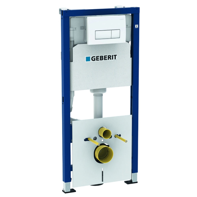 Модуль Geberit Duofix для подвесного унитаза, 112 см, бачок Delta 12 см, клавиша Delta21, белый