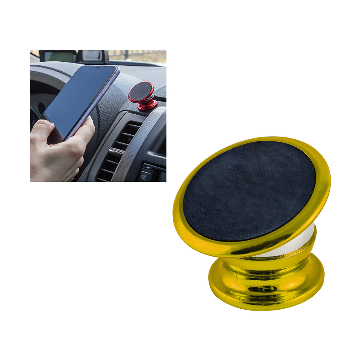 Держатель телефона магнитный универс. em-003 (золото) (1/200) "energy"