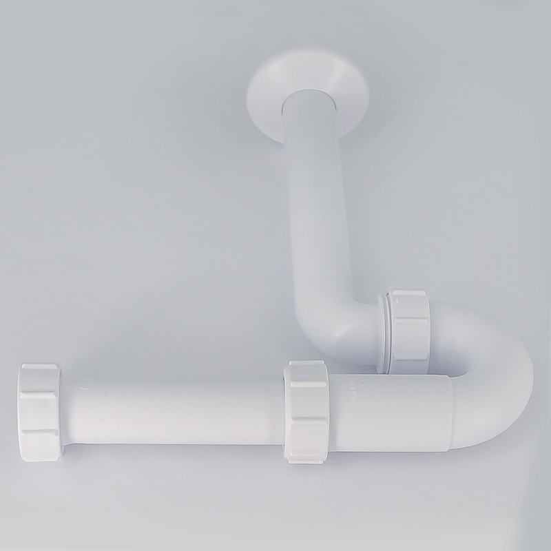 Сифон McALPINE трубный 1 1/4" х 32 мм без вып. с отв. трубой 32 мм и отражателем, выход 32 мм