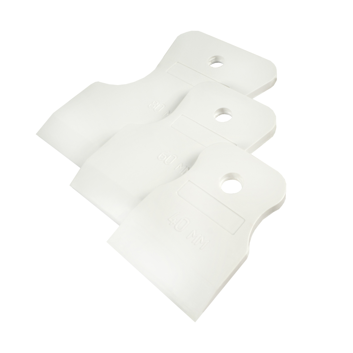 Шпатели резиновые белые  набор 3 шт. (40-60-80 мм) (1/150) "кедр"  139-0004