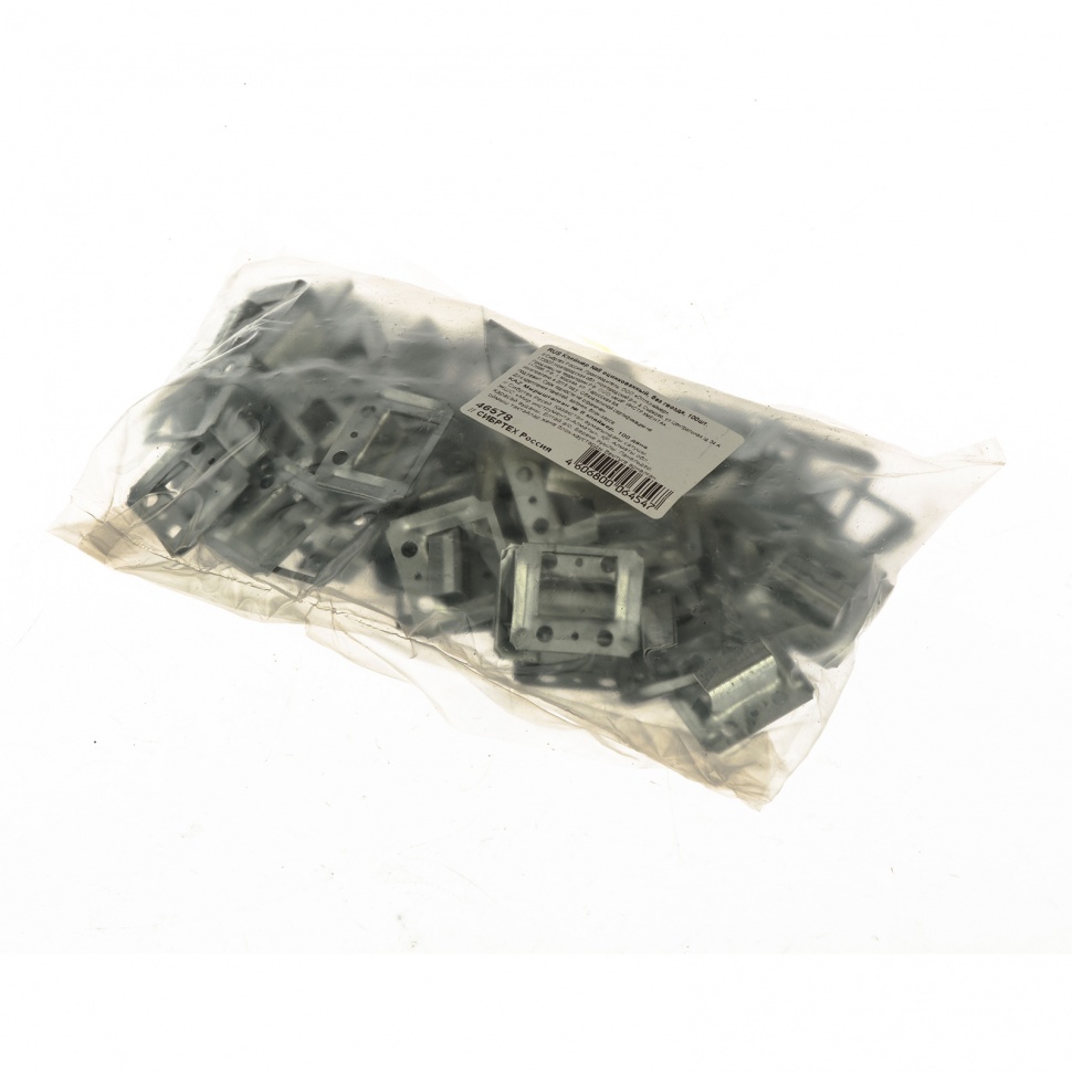 Кляймер №8, оцинкованный, без гвоздя 100 шт Сибртех (46578)