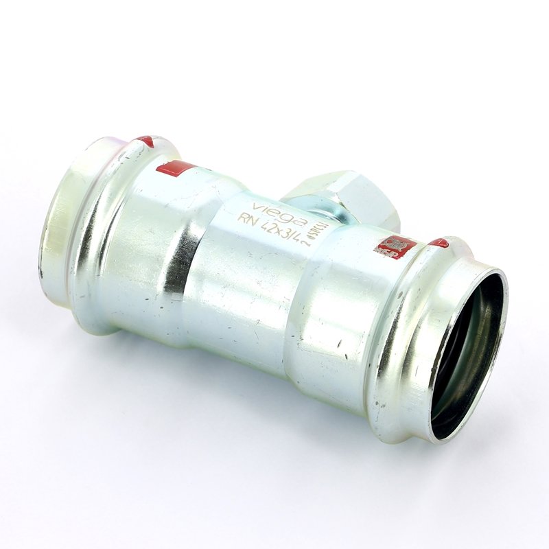 Тройник пресс-В 42x3/4"x42 оцинкованная сталь Prestabo VIEGA