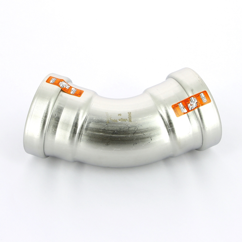 Угол 45° пресс 64 нержавеющая сталь Sanpress Inox VIEGA