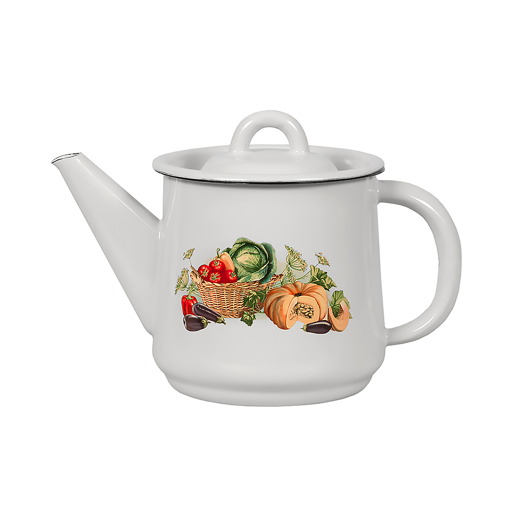 Чайник эмалиров. декор. 1 л (1/12) "стальэмаль"  1с202с